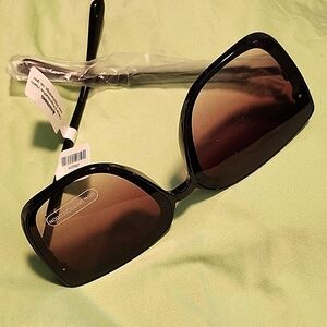 Square Cateye Smoke Sunglasses NWT